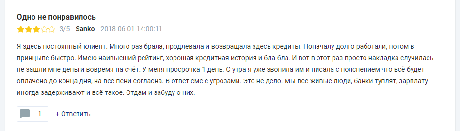 Негативный отзыв о Cashinsky.ua
