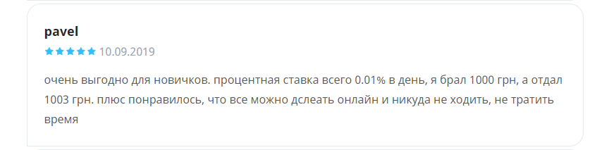 Позитивные отзывы о Alexcredit.ua