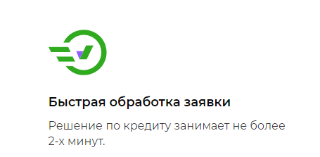 Скорость обработки заявки на Moneyveo.ua