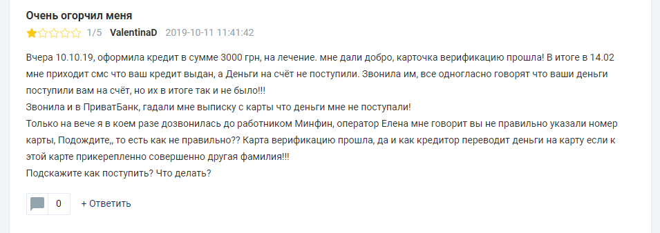 Негативный отзыв о Pozichka.ua