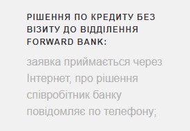 Документы по онлайн-кредитованию на Forward-bank.com